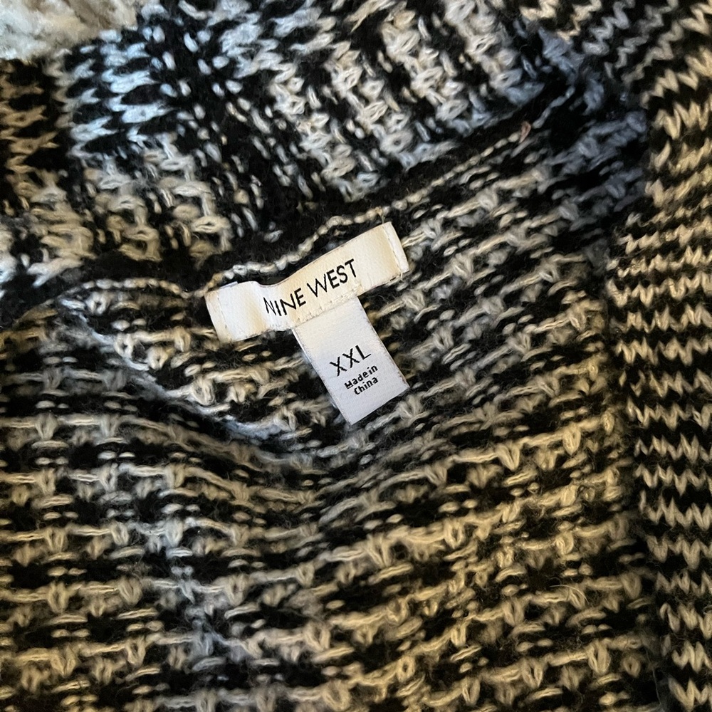 Nine West Black and White Cardigan Sweater - Picture 3 of 3